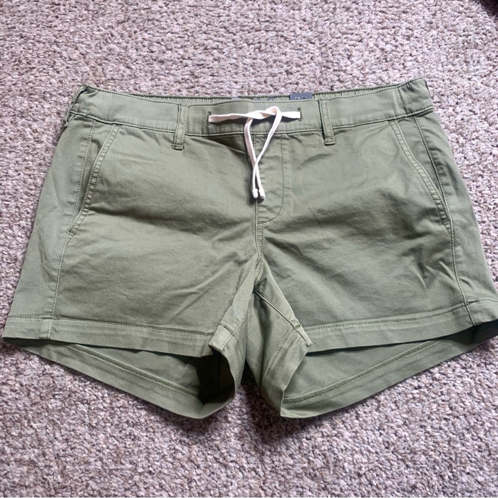 Torrid 3.5 Inch Pull-On #FeeltheFit Stretch Cotton Short Green Sz 00 Drawstring - Picture 2 of 5